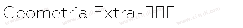Geometria Extra字体转换